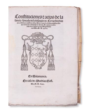 CORIA, SYNOD OF.  Constituciones e Actos de la Sancta Synodo del Obispado de Coria.  1572